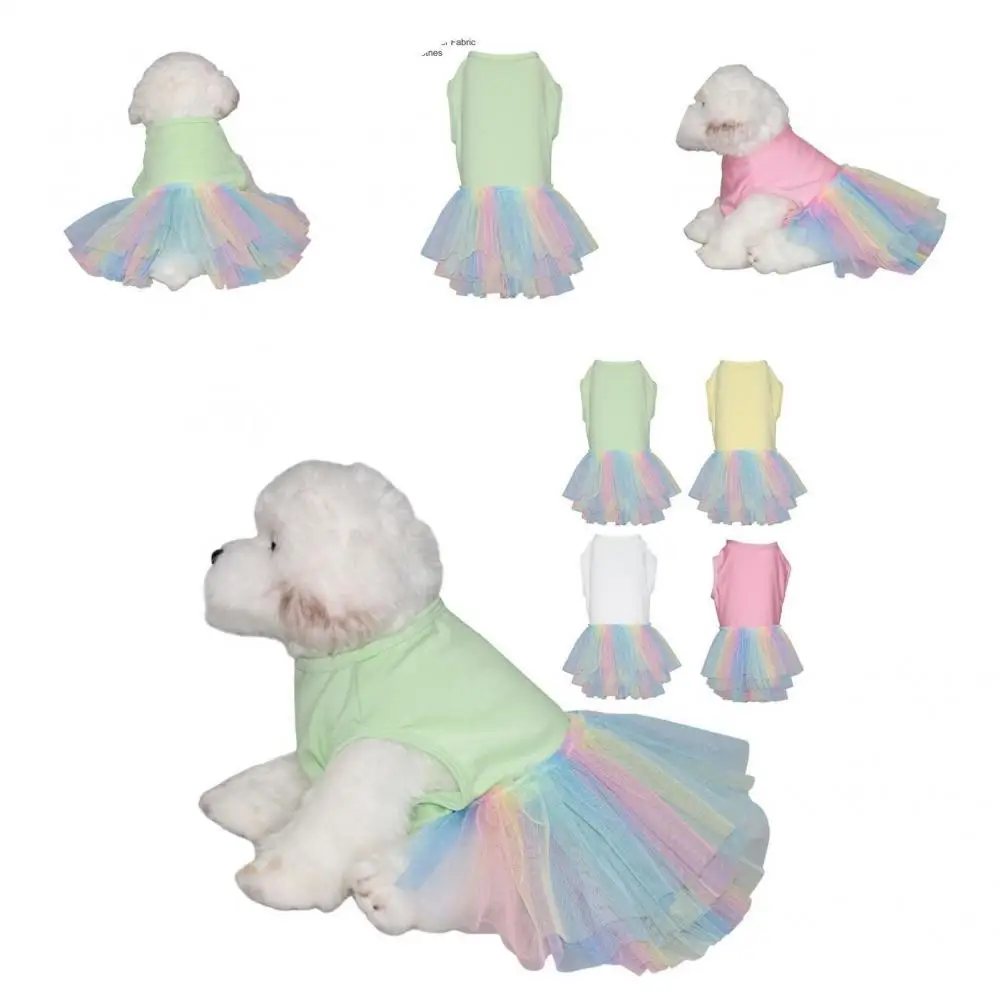 

Pet Clothes Lovely Cute Pet Dog Sleeveless Skirt Round Neck Attractive Dog Dress