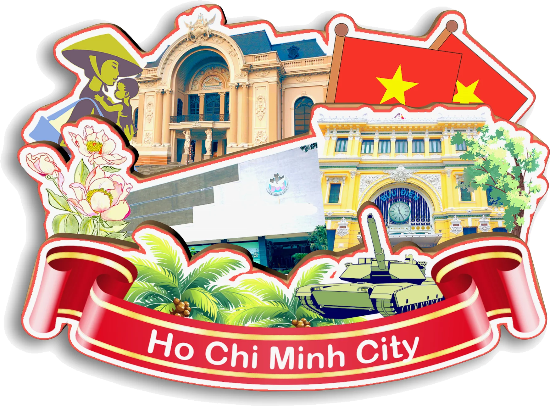 

Магнит для холодильника "Vietnam"