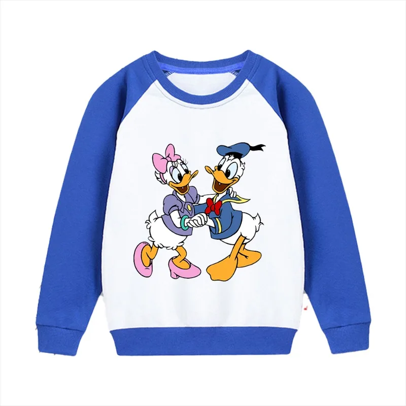 Детская футболка Disney с Микки сине-белые контрастные топы рукавами реглан мягкая