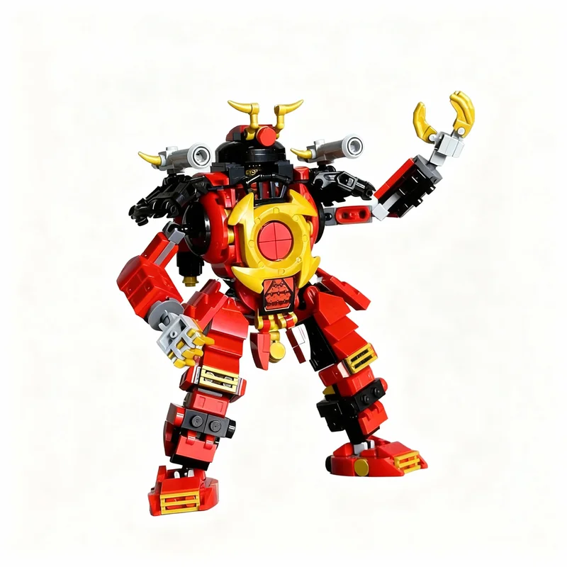 Фото Набор для сборки модели MOC Samurai X Mech Ninja Adventure из 407 деталей: Продвинутый конструктор, премиум-качество, детализированная модель, развивающая игрушка-головоломка, подарок №4