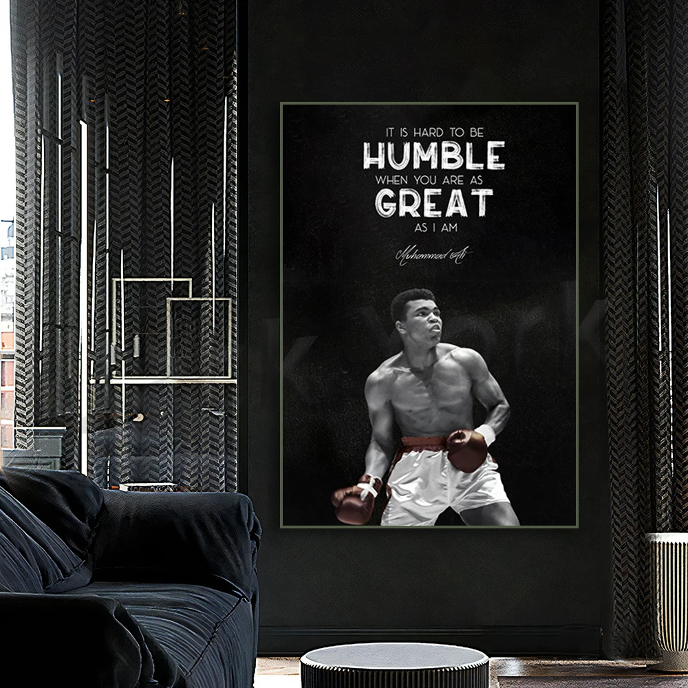 

It’ s Hard To Be Humble When You’ re As Great As I Am Boxing Enthusiasts Growth Mindset Bodybuilding Inspirational Wall Art