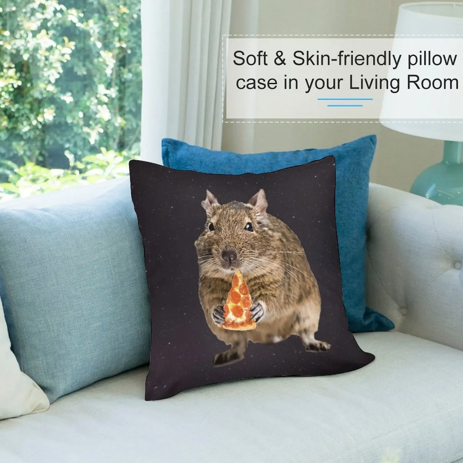 Деко любит ест пиццы декоративная подушка наволочка рождественские