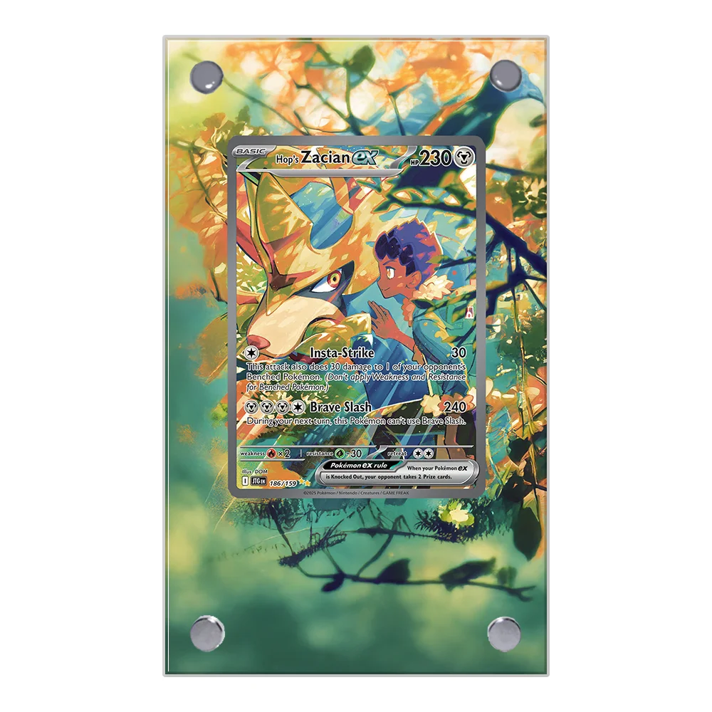 Фото Витрина для коллекционных карточек Yanmega Moltres Zacian Extended Art, подставка для карточек с расширенной росписью, аниме-витрина (без карточек) №5