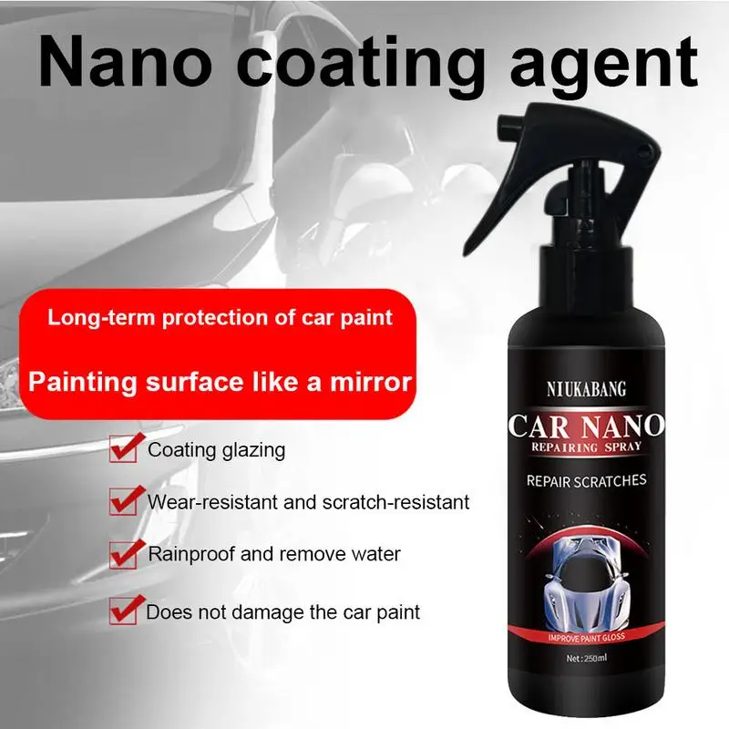 

Nano Spray Coating For Cars Detailing Spray Waterless Car Wash Wax Decontamination Micro-Plating Crystal Spray For Car Bike