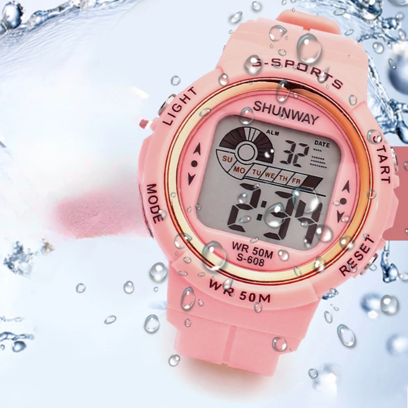 50m Waterproof Watch for Girls Boys Children's Watch Electronic Quartz WristWatch for Boy Girl Student Sports Watches Kids Reloj