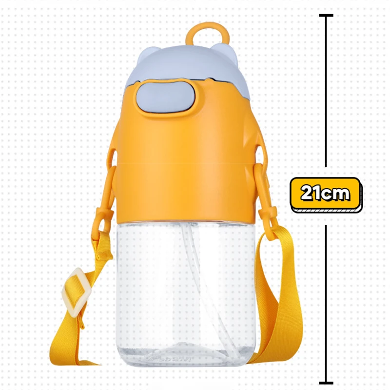 Милая бутылка для воды девочек 650 мл дорожный стакан с соломинкой милая детская