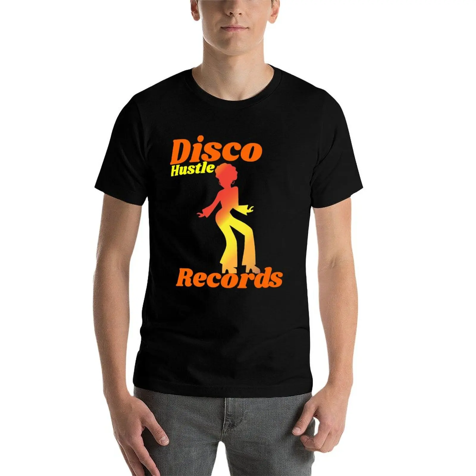 Виниловая футболка Disco Hustle Records 70-х годов пот таможенный дизайн топы мужские