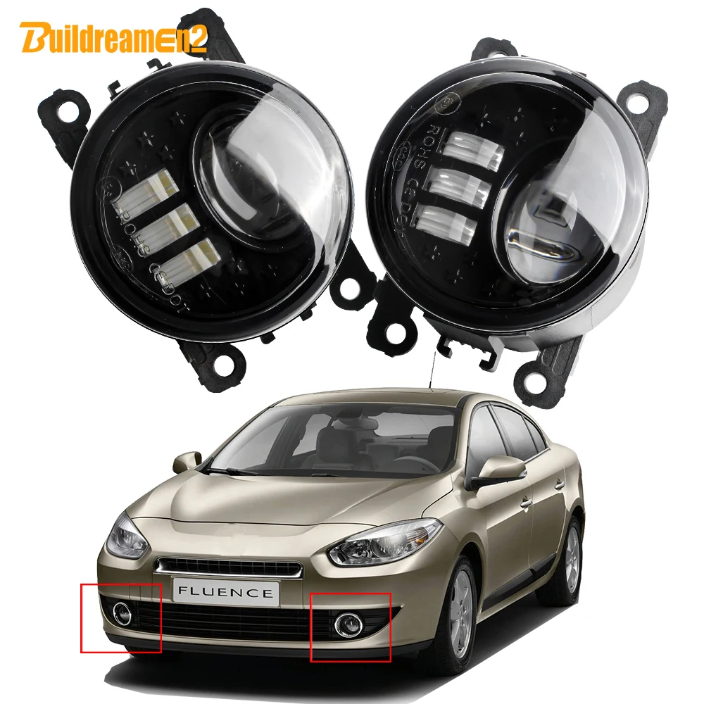 2 шт. светодиодные линзы противотуманные фары в сборе для Renault Fluence Sedan 2009-2020 30 Вт