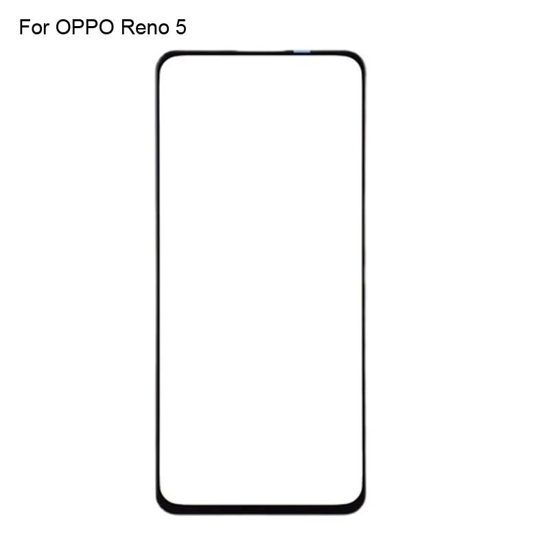 

2PCS For OPPO Reno 5 Outer Glass Lens For OPPO Reno5 Touchscreen Touch screen Outer Screen Glass Cover without flex