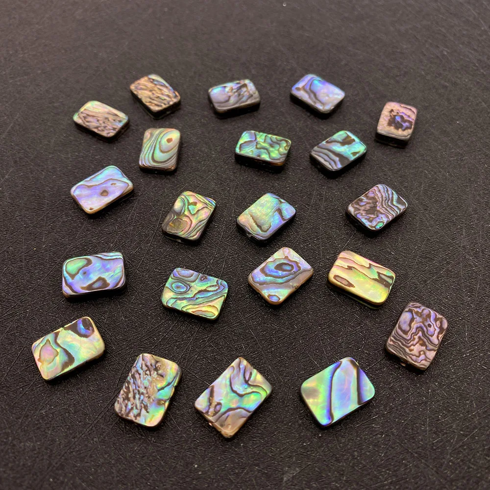 Fashion Rectangular Abalone Shield Loose Beads Abalone Shell for Men and Women for Making DIY Jewelry Necklace  Accessories