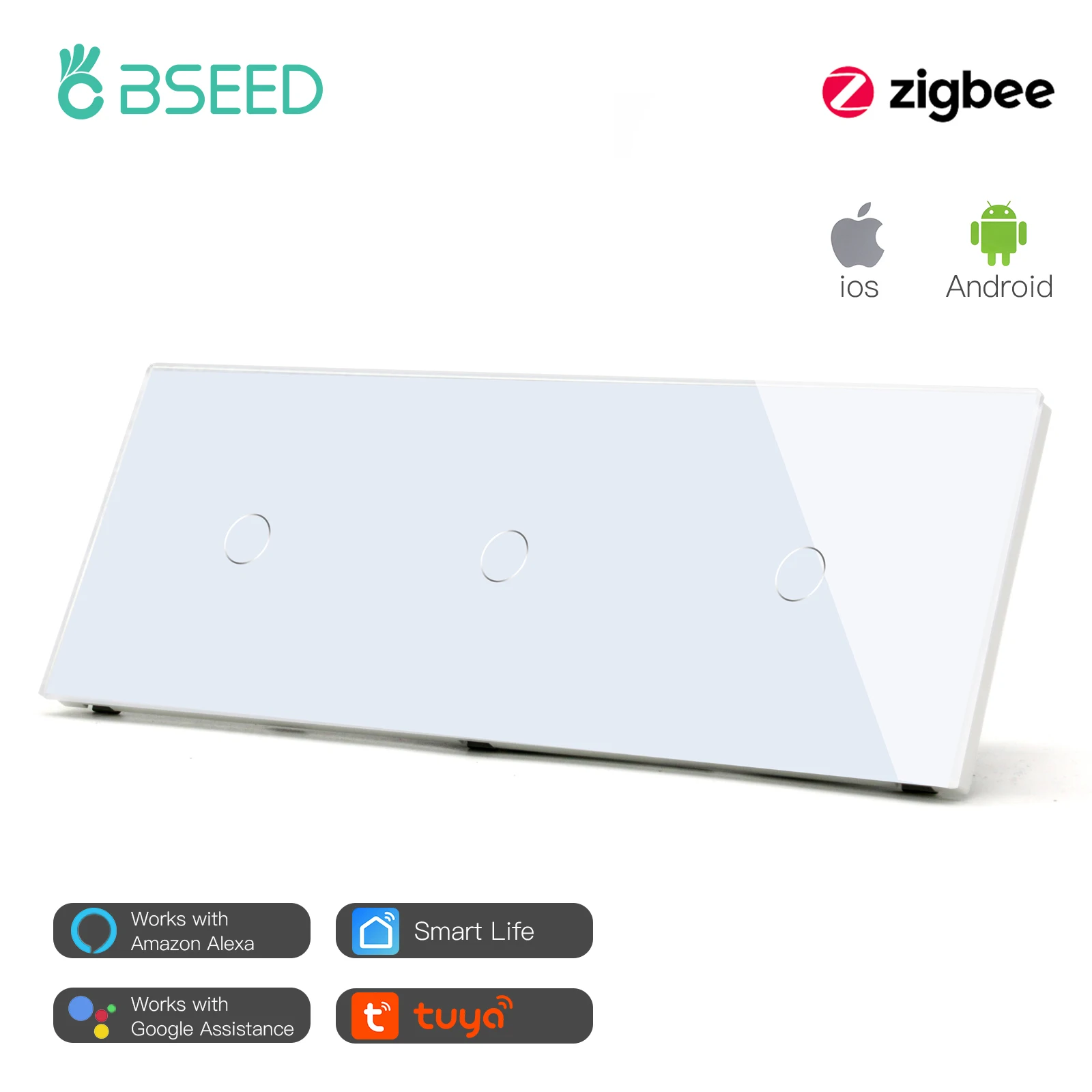 

Сенсорный выключатель BSEED 3-клавишный 220В