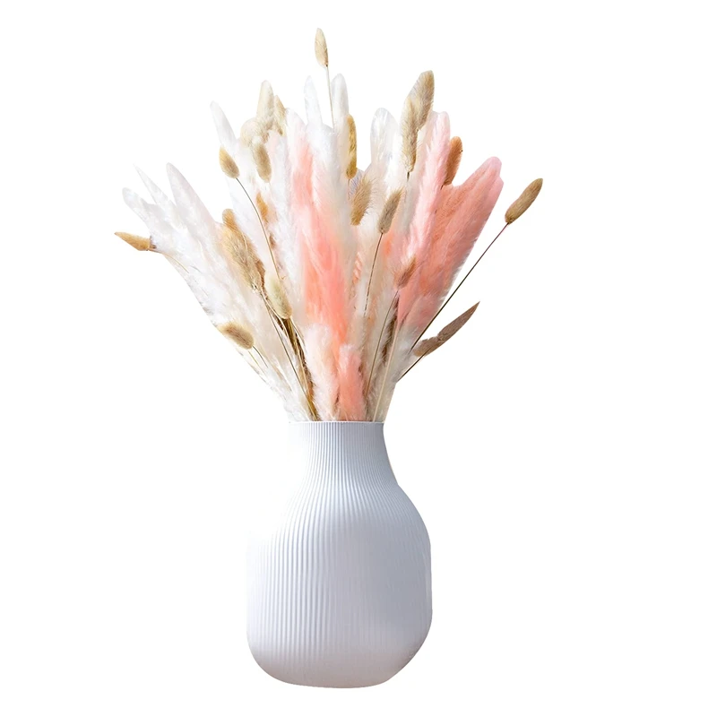 

90Pcs Dried Pampas Grass Set,Luxurious Plants For Vases,For Boho Home And Room Décor Flower Arrangements Weddings