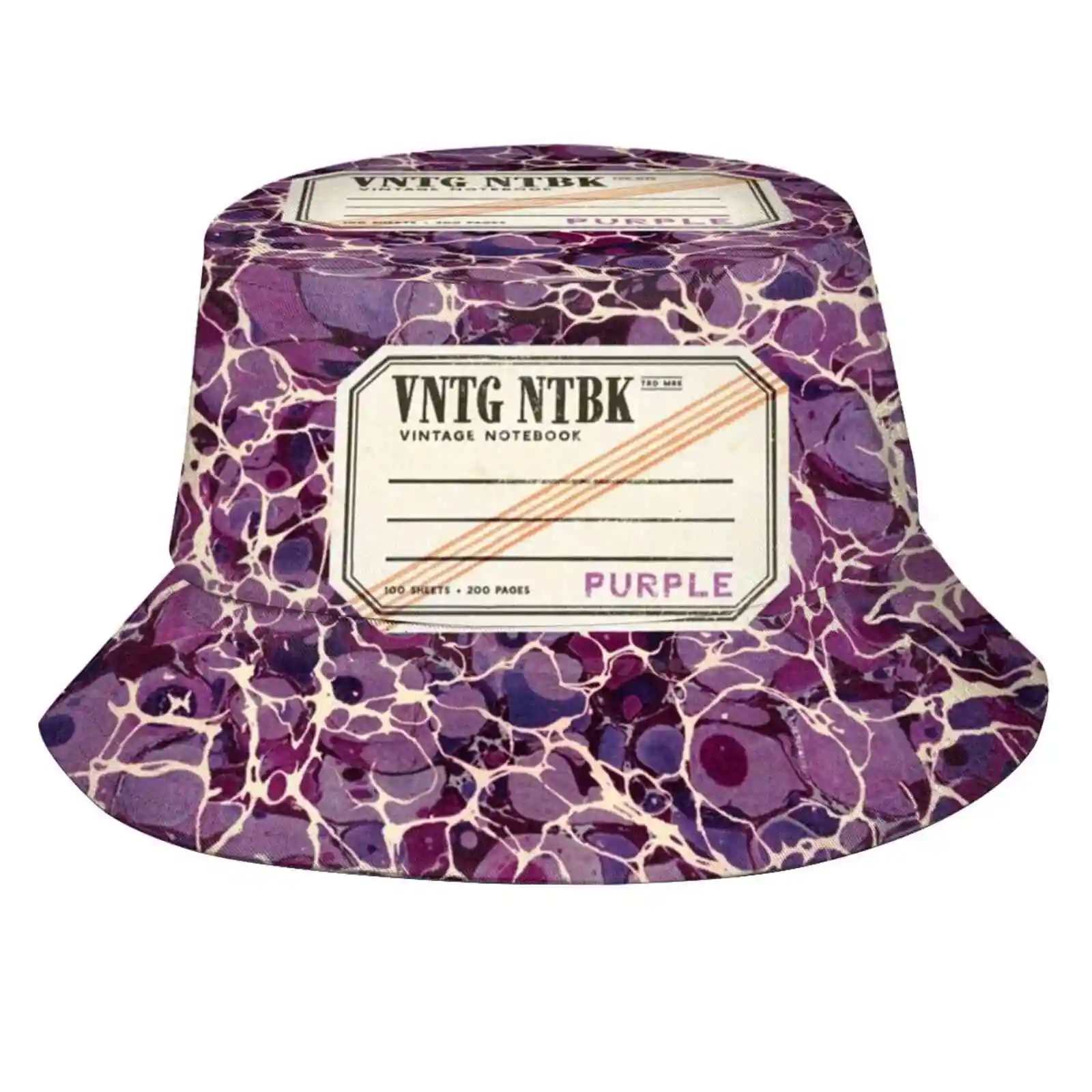 Винтажный блокнот фиолетовый Vntg Ntbk солнцезащитная Кепка рыбацкая шляпа Панама