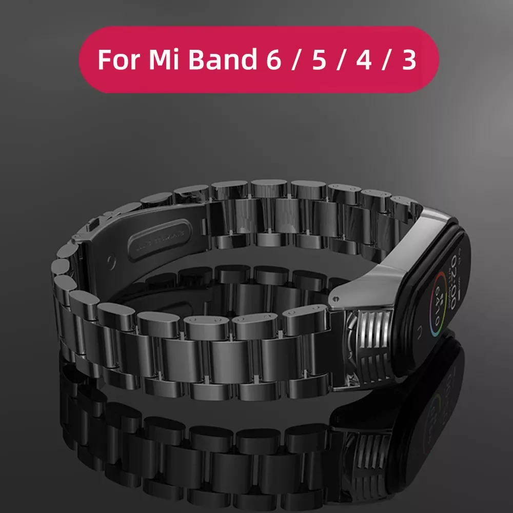 

Band 4 3 5 6 Strap Metal Smart Bracelet Opaska Correa Mi Bend 4 Miband 5 Wristbands Global Version Miband 4 Band