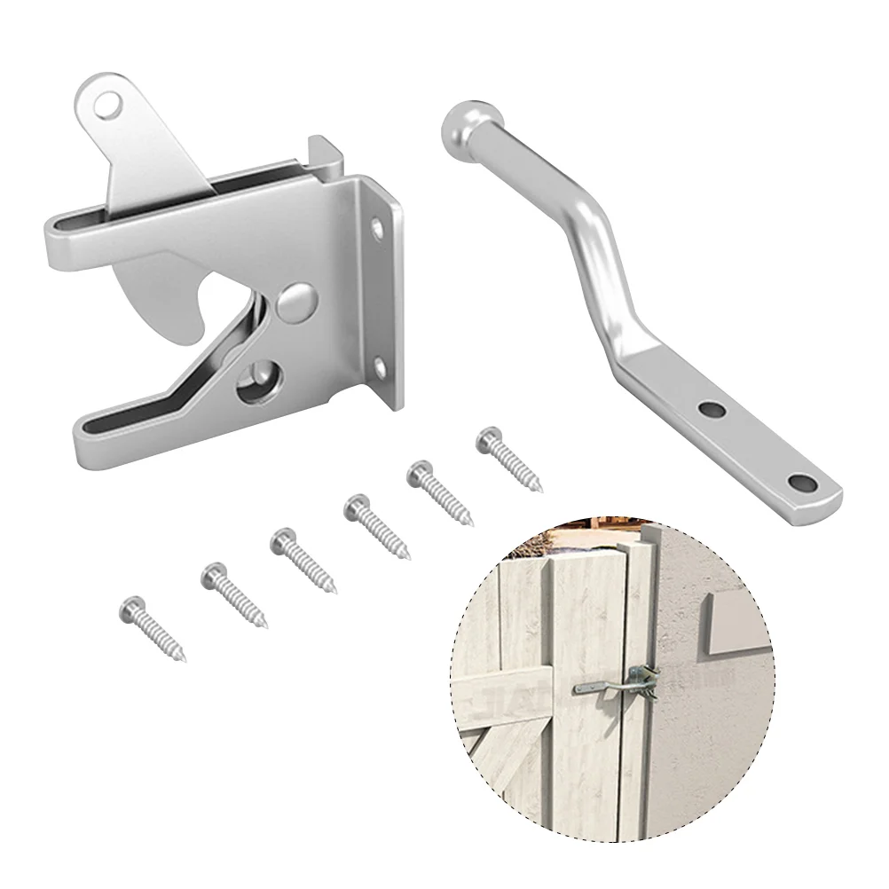 

Fence Gate Lock Woodsliding Door Bolt Mount Locking Self Accessoriespost Slide Latches