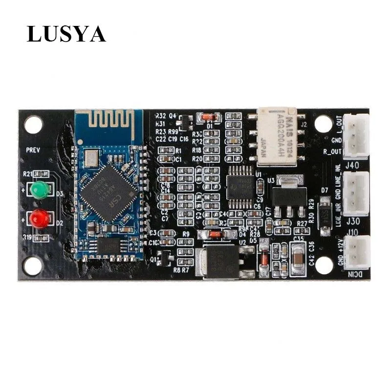 

Lusya QCC3034 APT-X Wireless Lossless Bluetooth 5.0 Audio Stereo Receiver Board 6-36V A7-007
