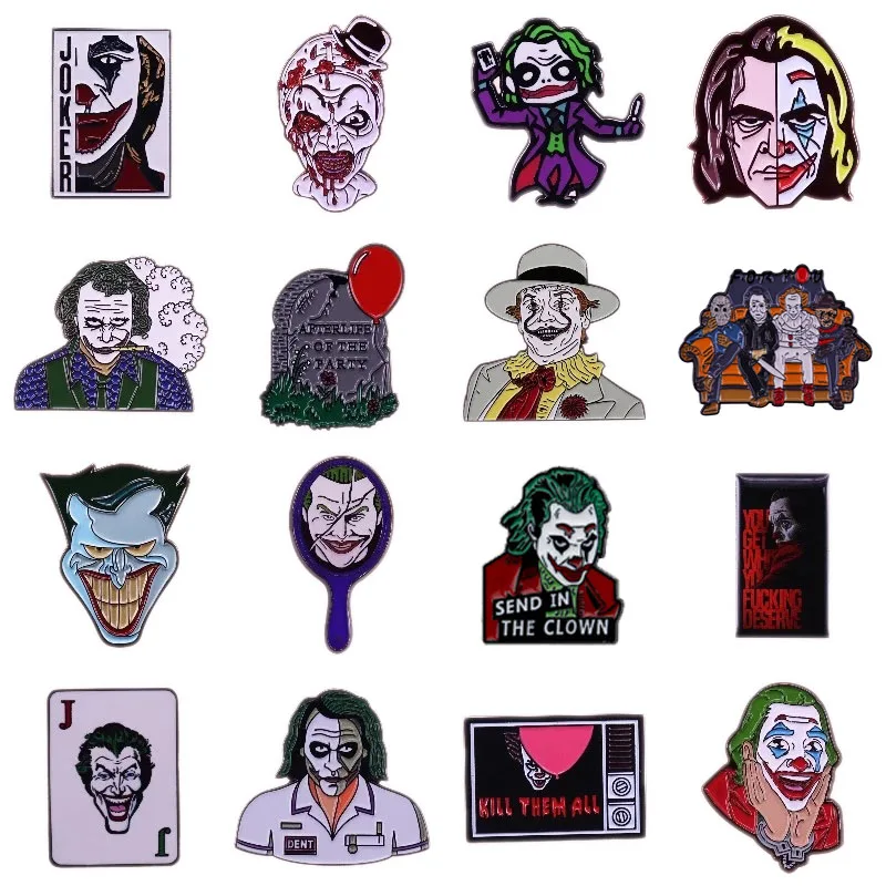 Эмалевые заколки в стиле Хэллоуин из фильма ужасы J &amp okers брошь Коко the c lown_