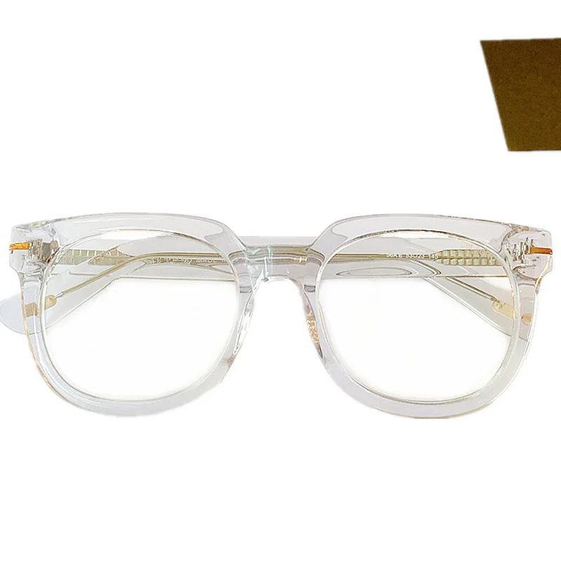 

Fashion Star Concise Square Glasses Frame Anti-Blueray Plano Unisex Fullrim 53-23 Imported Plank for Prescription Accustomized
