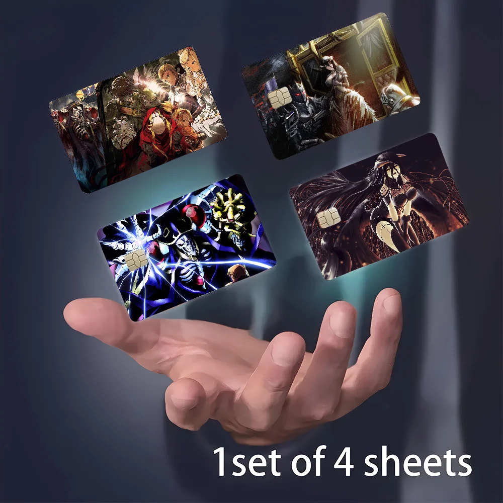 Анимированная наклейка O-OverlordFashion матовая золотая серебряная черная пленка для