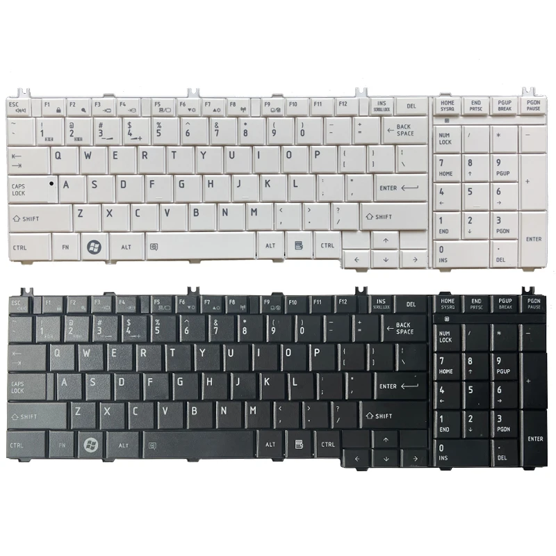 Новинка клавиатура для ноутбука toshiba dynabook T350 B350 США черная/белая - купить по