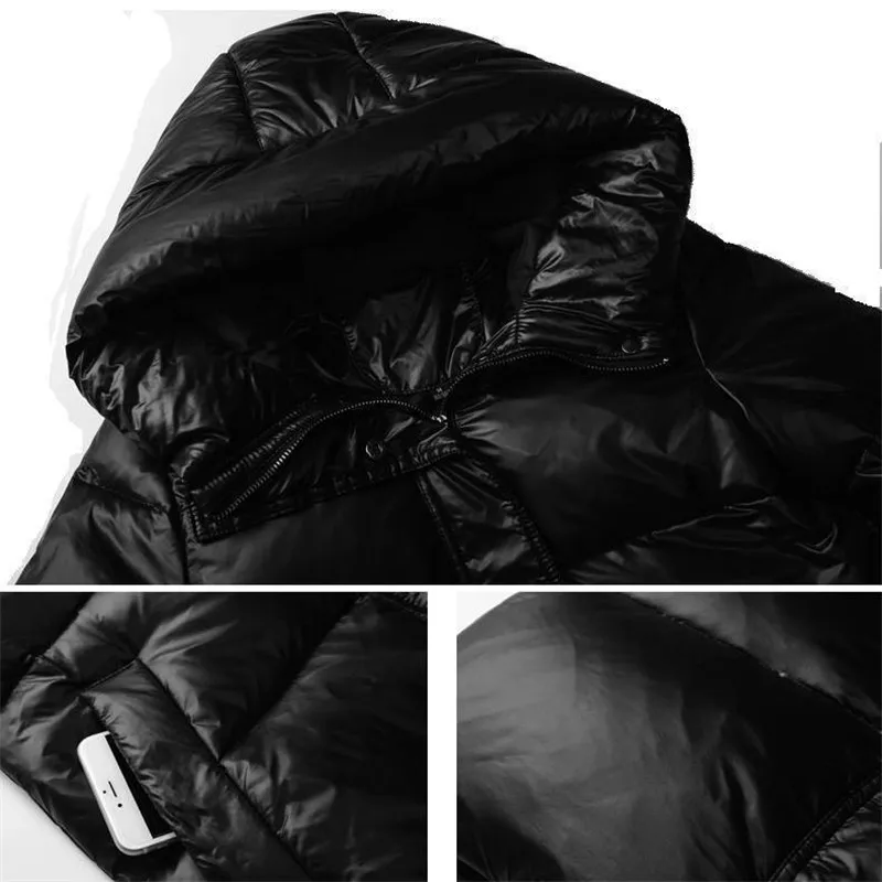 2022 Winter Down Cotton Jackets Women's Clothes Long Parkas Slim Hooded Warm Winter Coats Female Black Overcoats V1162