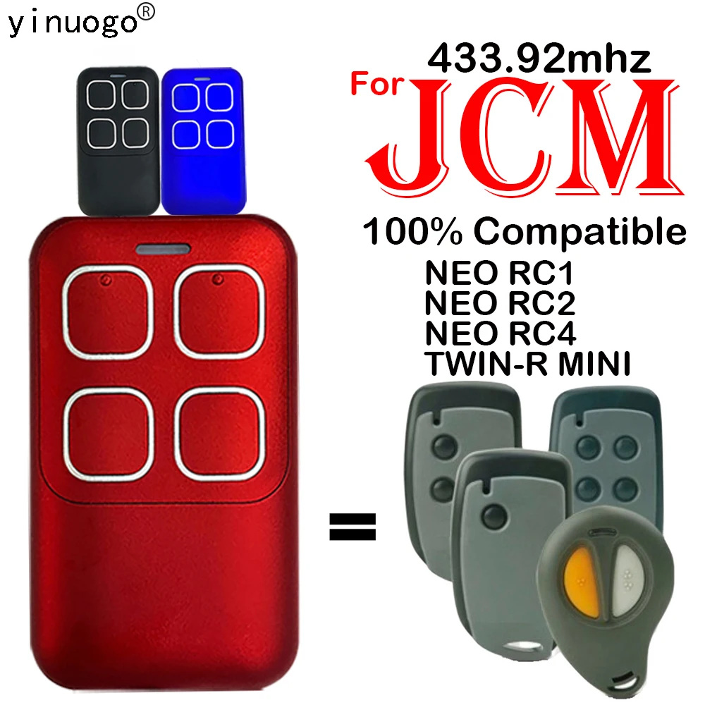 

JCM NEO RC1 RC2 RC4 Garage Door Remote Control Door Opener 433.92MHz JCM TWIN-R MINI Garage Door Control Wireless Transmitter