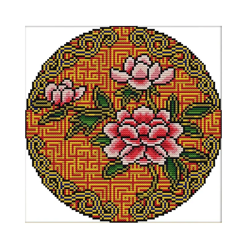 

Cross Stitch Kits 11CT Stamped Fortune Comes Easy Patterns Embroidery for Girls Crafts Cross-Stitch Supplies Needlework