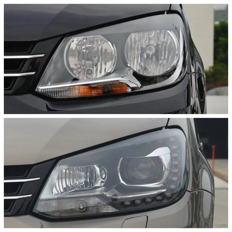 Фото Для Volkswagen VW Touran 2011 2012 2013 2014 2015 автомобильные фары линзы стекло крышка абажур яркий корпус №2
