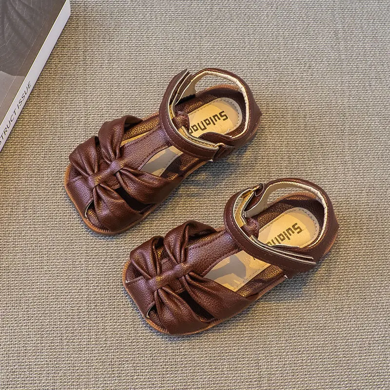 

Сандалии для девочек, пляжная обувь с мягкой подошвой, римские сандалии, для начинающих ходить принцесс, лето 2022