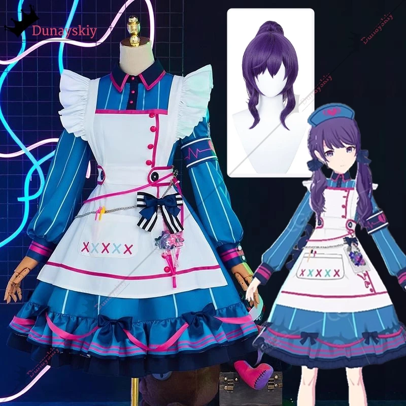 Asahina Mafuyu карнавальный костюм PJSK одежда для ролевых игр униформа горничной платье