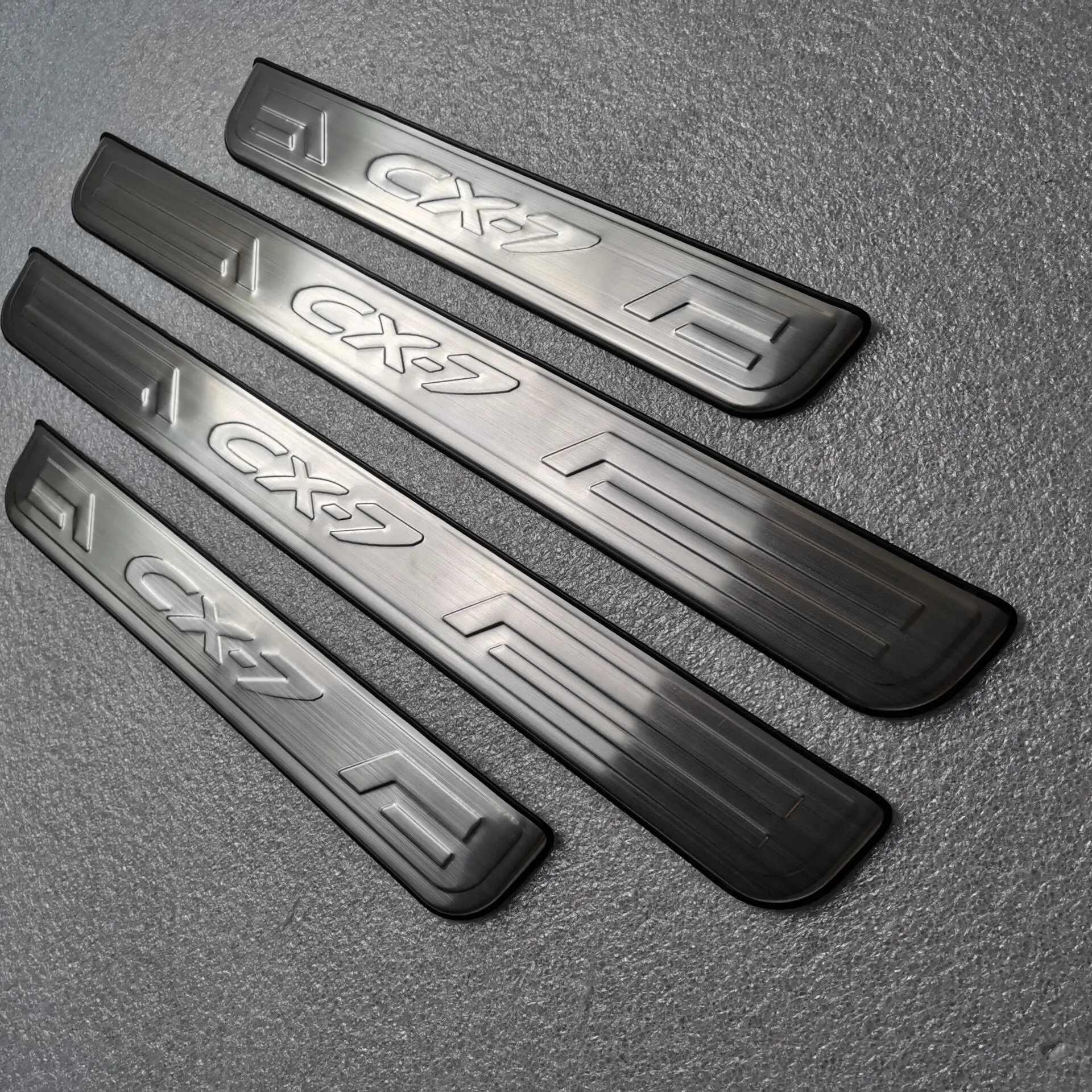 

for Mazda CX-7 2010-2015 Door Sill Pedal Scuff Plate Stainless Steel Guard Protector Car Styling Sticker