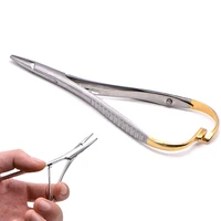 dental needle holder plier forceps surgical orthodontic tweezers dentistry instruments 14cm