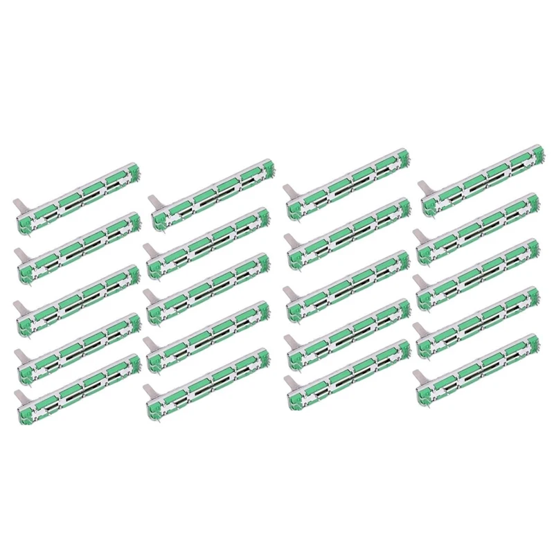 20 шт. 75 мм фейдер миксера B10K двойной прямой ползунковый потенциометр партия