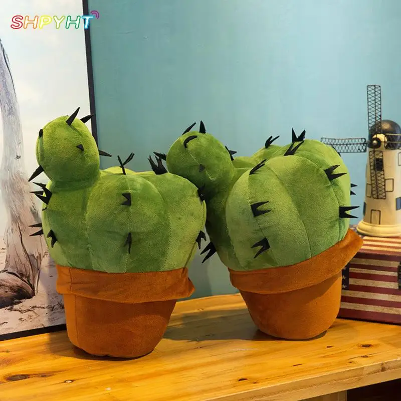 

Simulation Cactus Stuffed Plant Soft Cuddly Toy Car Plush Potted Cactus Pillow Cushion Home Decor Ornament