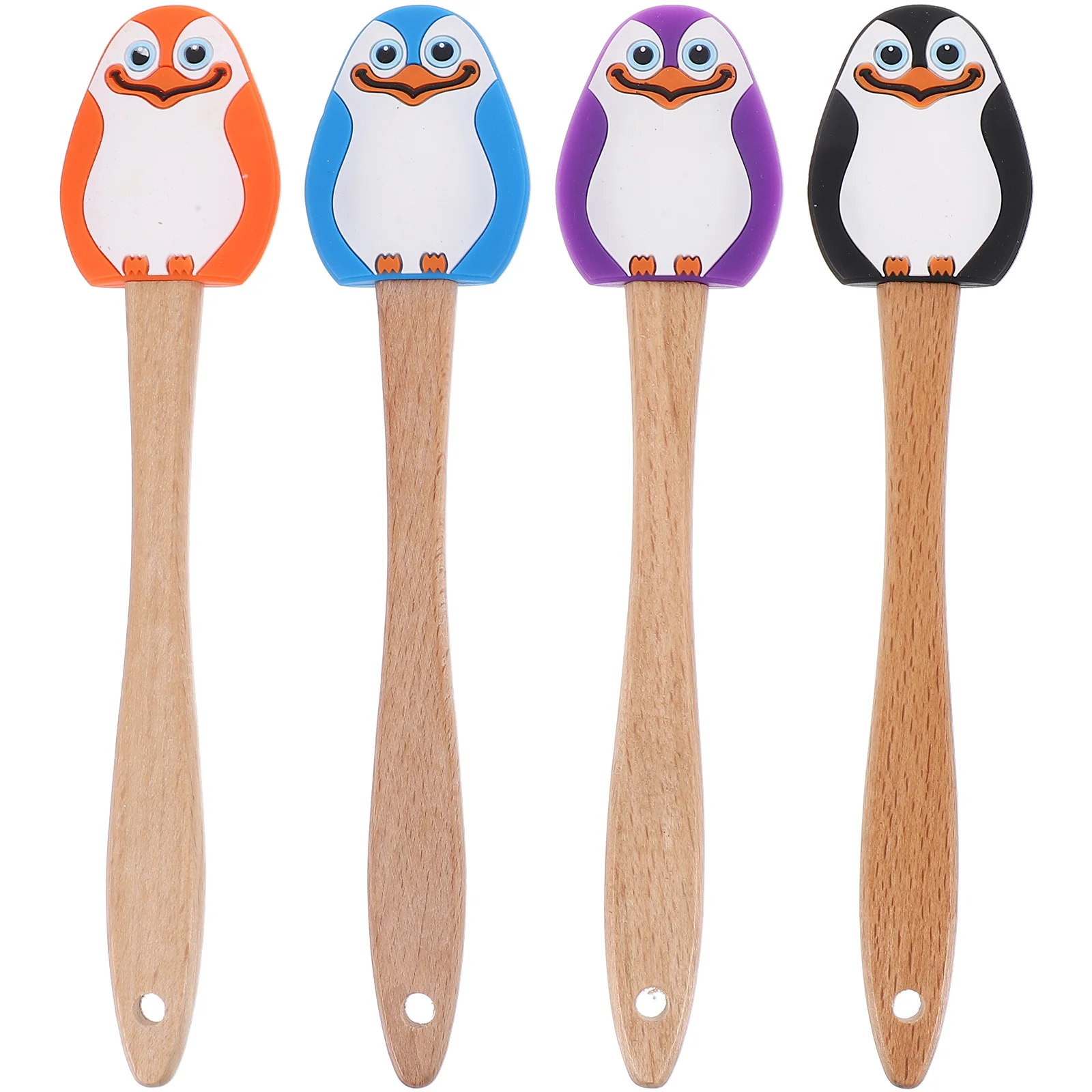 

4 Pcs Tool Jar Scraper Spatula Silicone Spatula Spreader Small Silicone Pastry Non-stick Cake Baking Silica Gel Cream