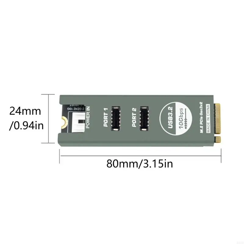Карта расширения M.2 NVMe to Double Type E 10G с высокоскоростным чипом USB 3.2 для стабильной передачи данных и рассеивания (art.: 3920da01d8a2e) - 3920da01d8a2e