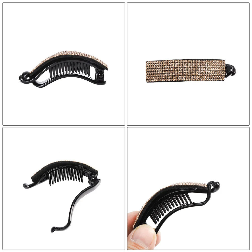 7 5 см Стразы заколки для волос когти женский хвостик банан модные аксессуары