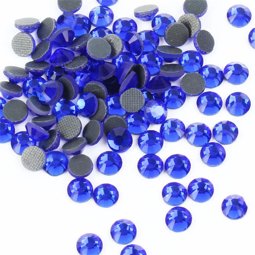 

dark blue Hot Drill Rubber Flat Bottom Glass Brill 3mm-30mm Bag DIY Clothing Shoes And Hats Nail Jewelry Jewelry