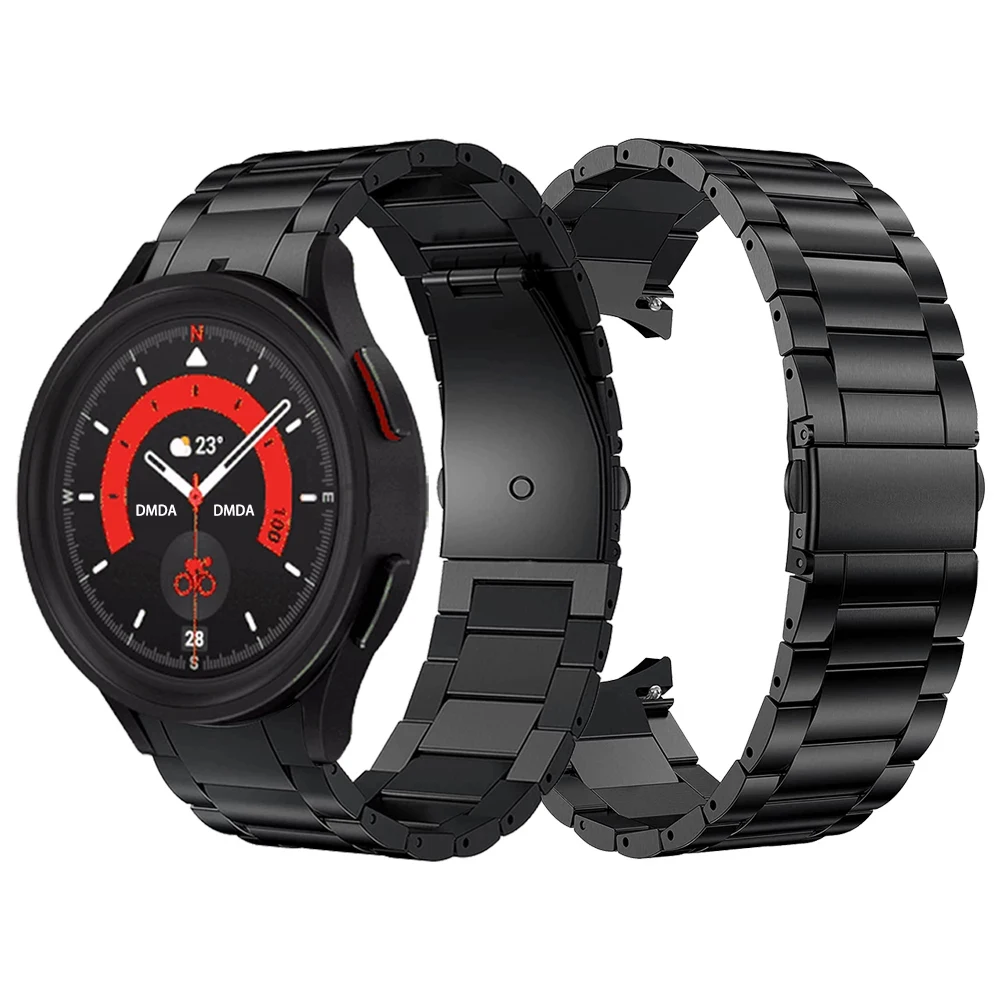 

Ремешок из нержавеющей стали для Samsung Galaxy Watch 5 Pro 45 мм, металлический браслет без зазора для наручных часов 5 44 мм 40 мм/Watch 4 Classic 46 мм 42 мм