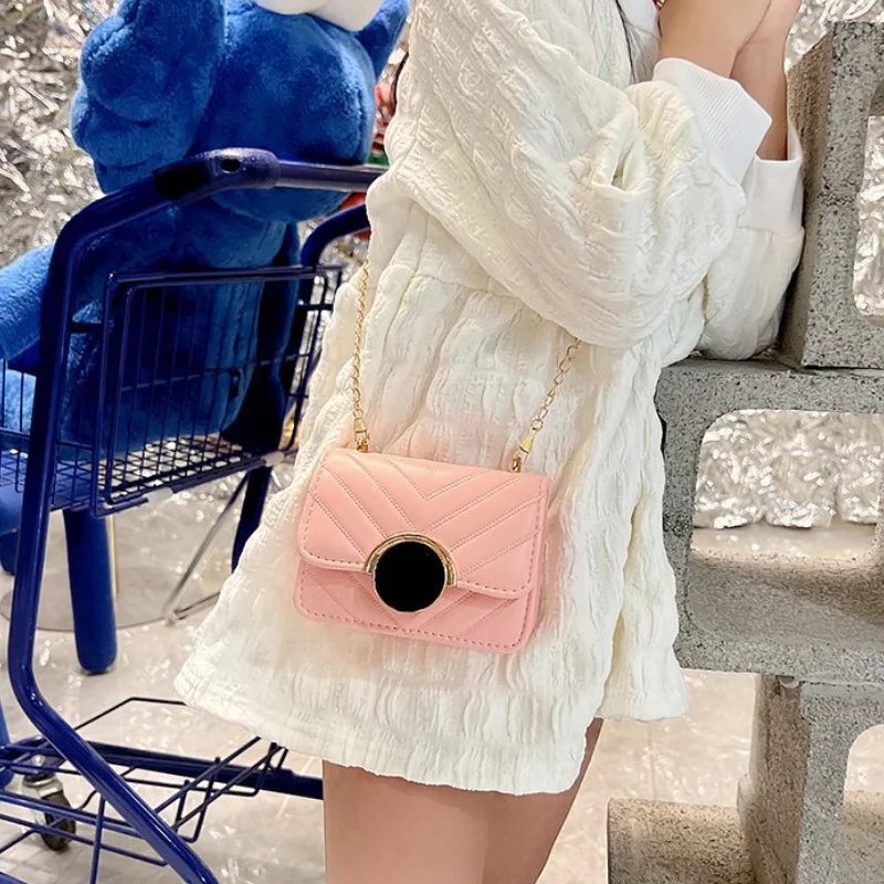 Fashion Spring Summer New Children Bags Korean Girls Boys Princess Mini Shoulder Messenger Bag with Chain