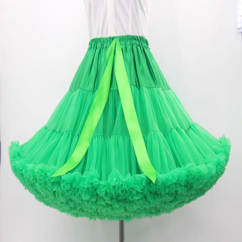 

55cm Lolita Multi-Layered Cloud Puffy Tutu Skirt Elastic Waist Fancy Tulle Underskirt Boneless Pleated Petticoat Fluffy