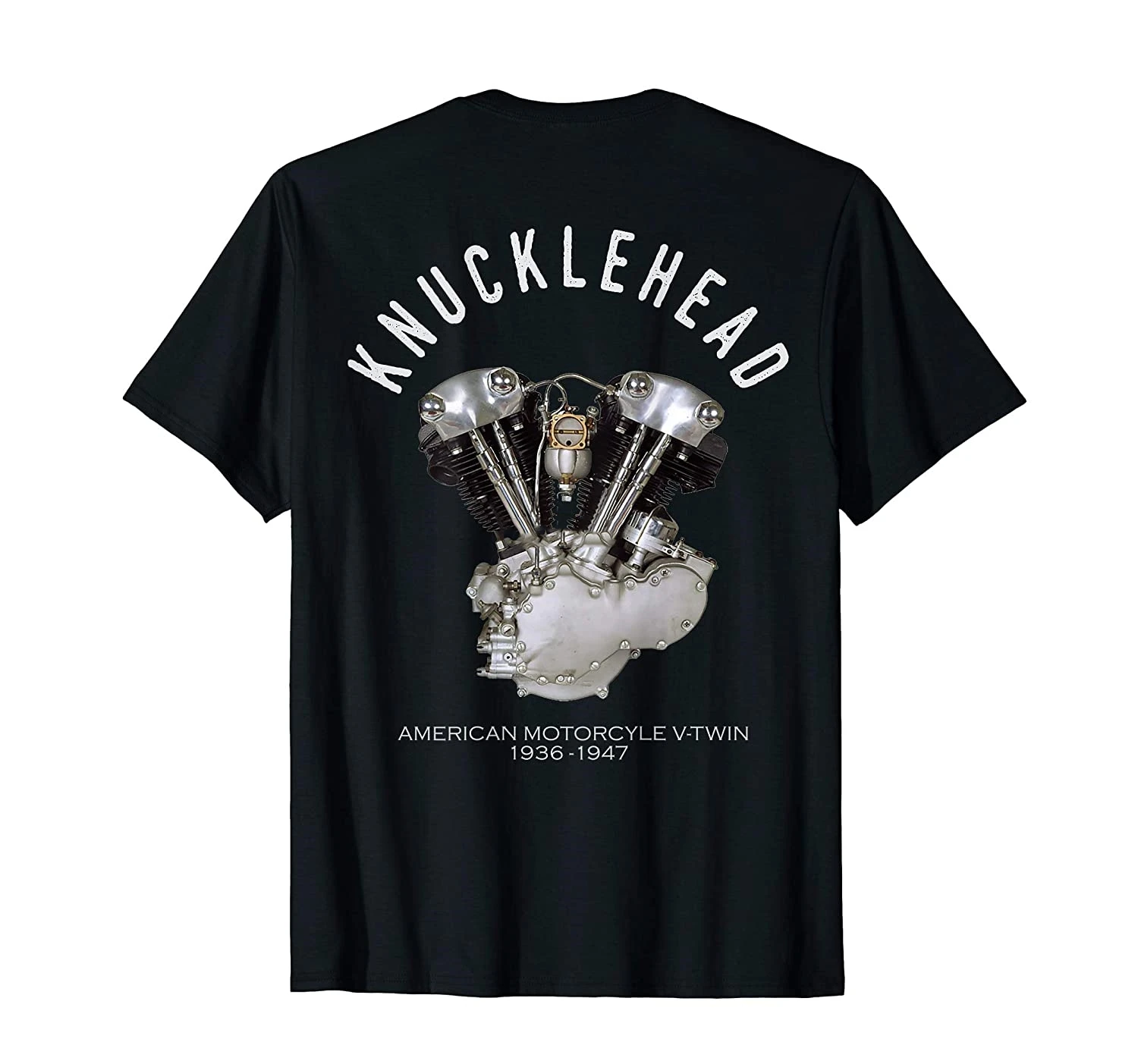 

Knucklehead Motorcycle V-Twin Engine Image 1936 Dark Colors T-Shirt