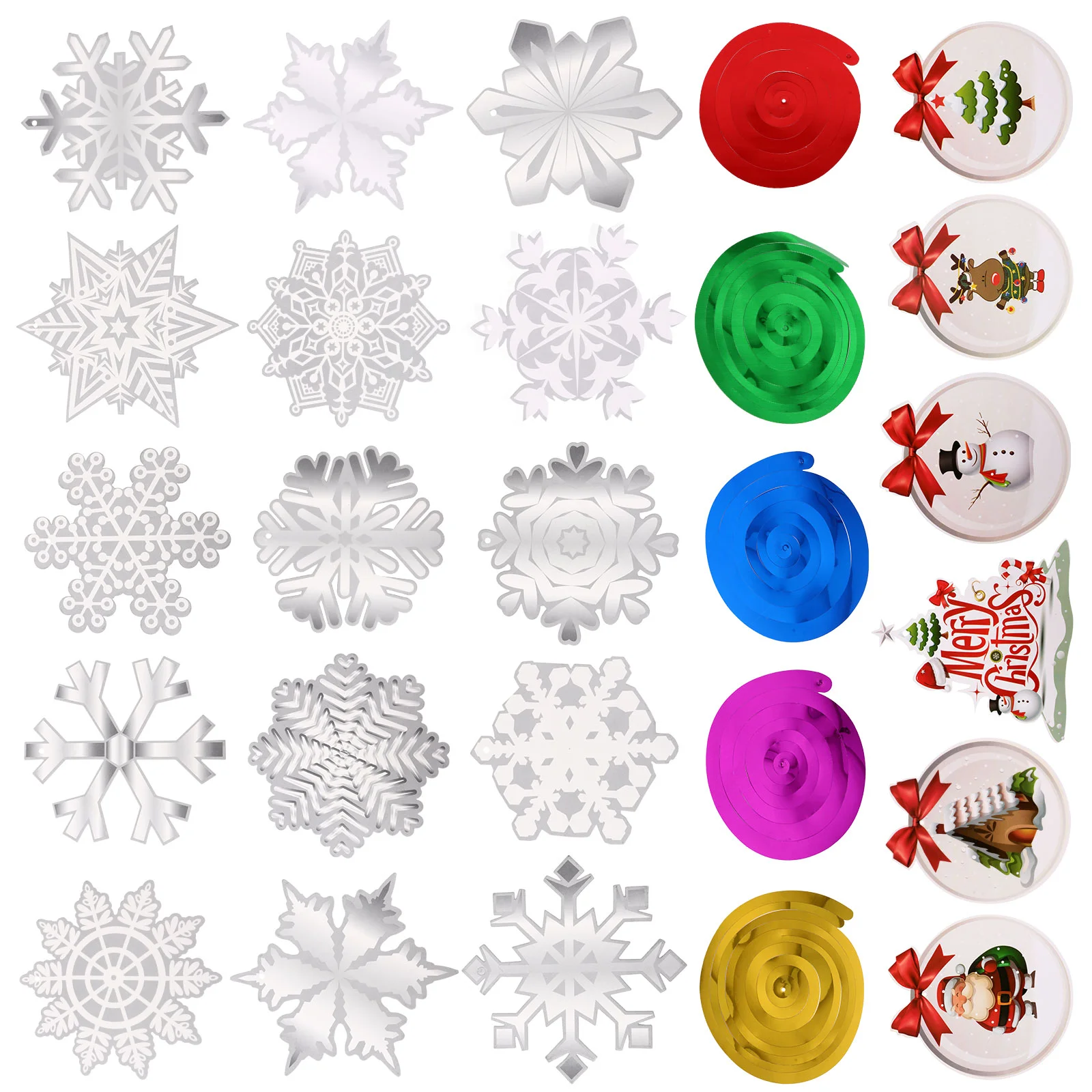 

2 Sets Christmas Hanging Decoration Party Spiral Hanging Swirl Decoration