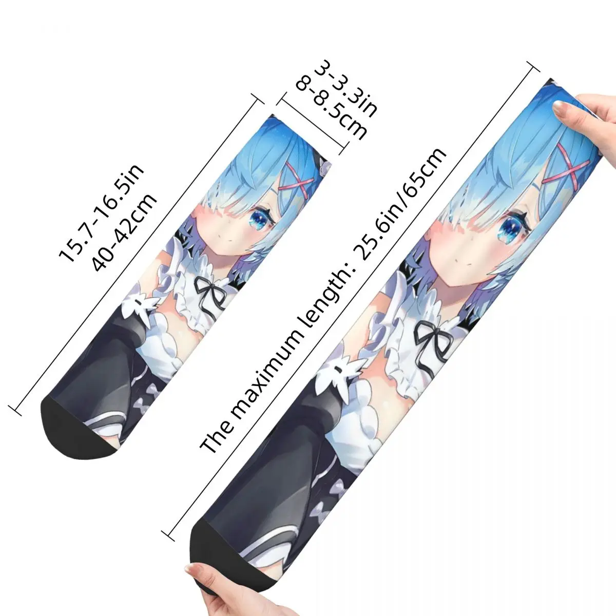 Re Zero - Rem Maid Smile Adult Socks,Unisex socks,men Socks women Socks