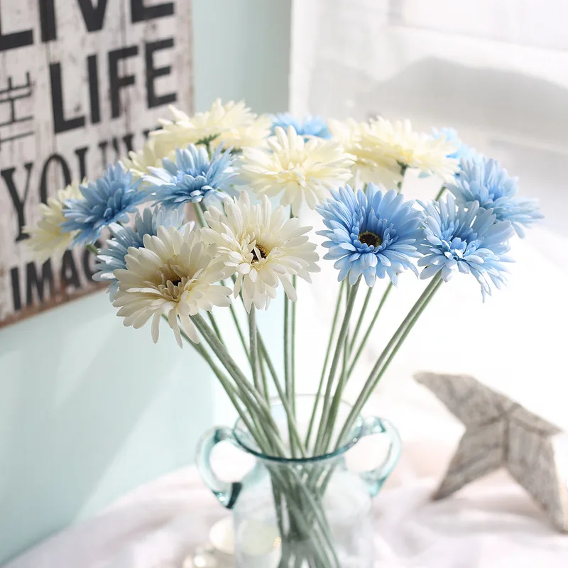 

1 piece cute silk daisy artificial decorative flower wedding flower bouquet home room table decoration