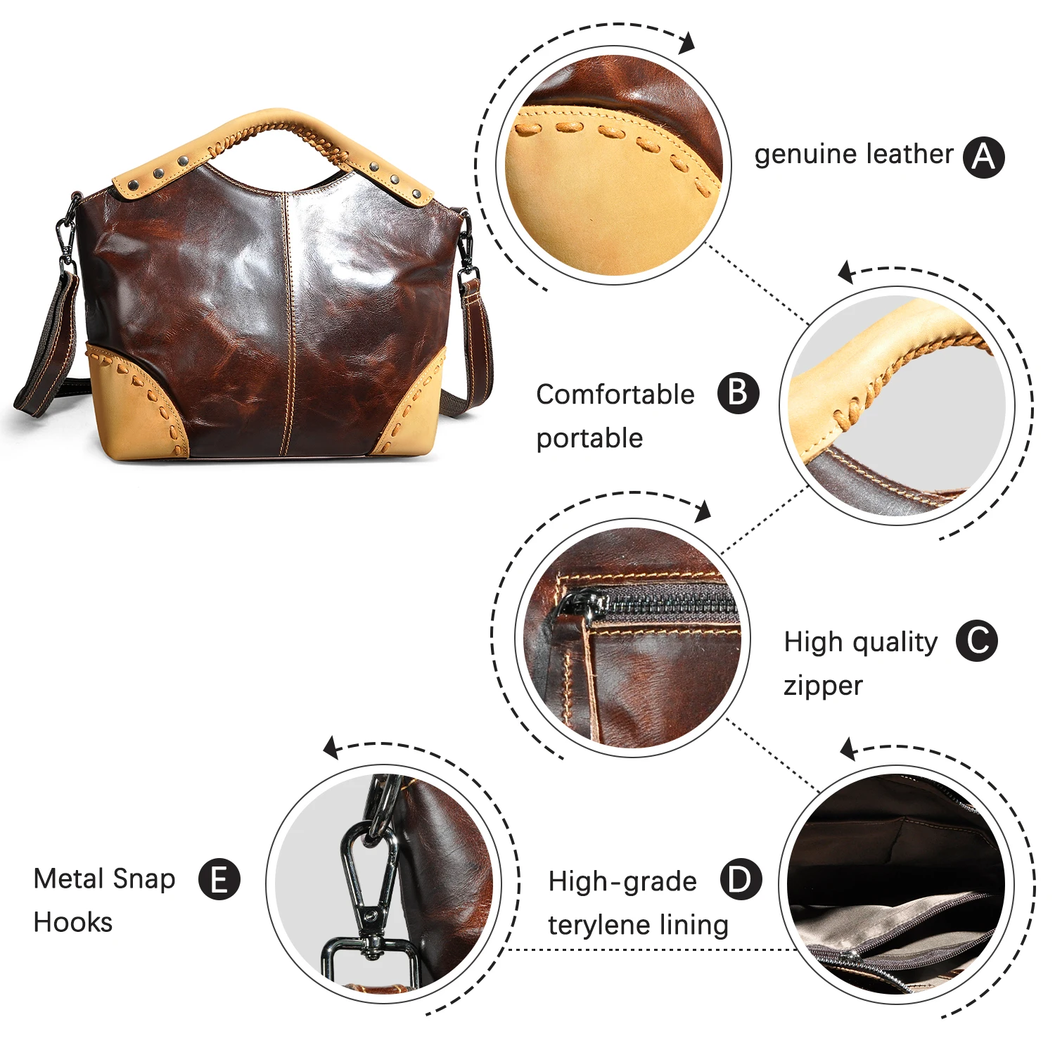 Сумка-тоут женская из натуральной кожи 6640