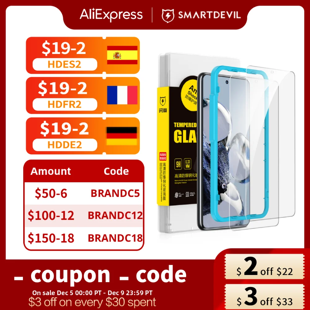 Tempered Glass SmartDevil HD for Xiaomi Mi 14T 13T Pro glass for Xiaomi 12T screen protector easy installation