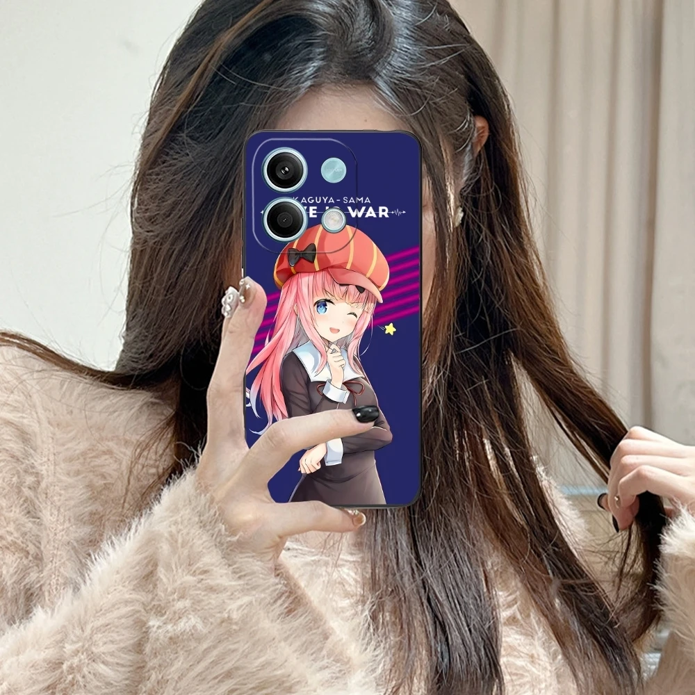 Чехол для мобильного телефона Kaguya Sama Chika Xiaomi Redmi Note 13 12 11 10 9 8 7 6 S A Pro Lite Plus 5G черный
