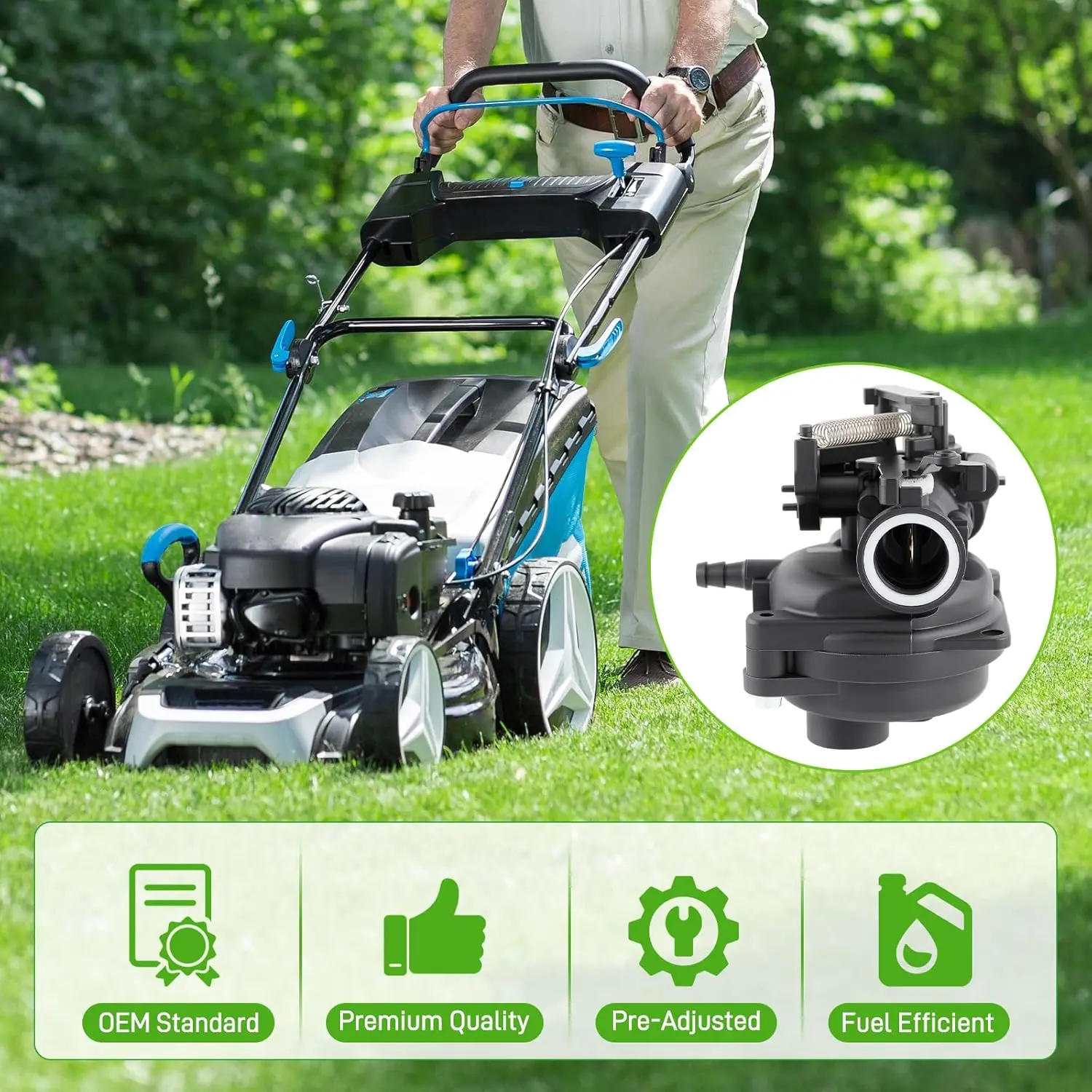 Фото Карбюратор 799584 для двигателей Craftsman M110 M220 M230, карбюратор 550EX для газонокосилок Troy Bilt TB110 TB200 Toro GTS 140CC 150CC №3