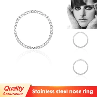 1pcs body jewelry stainless steel braided nose hoops for pierced nose cartilage nose ring piercings